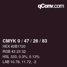 Color code: CMYK 0 / 47 / 26 / 83 | qconv.com
