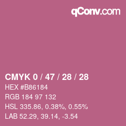颜色代码: CMYK 0 / 47 / 28 / 28 | qconv.com