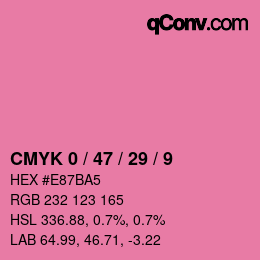 Color code: CMYK 0 / 47 / 29 / 9 | qconv.com