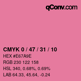 Color code: CMYK 0 / 47 / 31 / 10 | qconv.com
