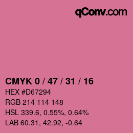 Código de color: CMYK 0 / 47 / 31 / 16 | qconv.com