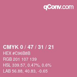 Color code: CMYK 0 / 47 / 31 / 21 | qconv.com