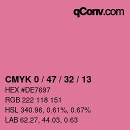 Color code: CMYK 0 / 47 / 32 / 13 | qconv.com