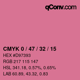 Color code: CMYK 0 / 47 / 32 / 15 | qconv.com