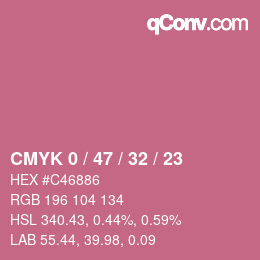 Color code: CMYK 0 / 47 / 32 / 23 | qconv.com