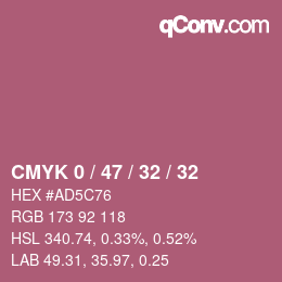 Color code: CMYK 0 / 47 / 32 / 32 | qconv.com