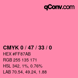 Color code: CMYK 0 / 47 / 33 / 0 | qconv.com