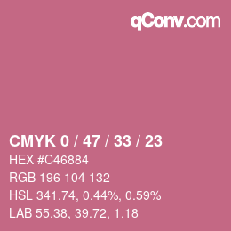 Color code: CMYK 0 / 47 / 33 / 23 | qconv.com