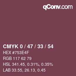 Código de color: CMYK 0 / 47 / 33 / 54 | qconv.com