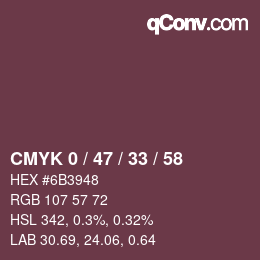 Color code: CMYK 0 / 47 / 33 / 58 | qconv.com