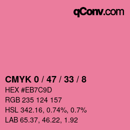 Color code: CMYK 0 / 47 / 33 / 8 | qconv.com