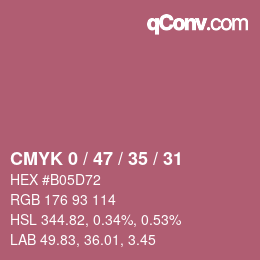 Código de color: CMYK 0 / 47 / 35 / 31 | qconv.com