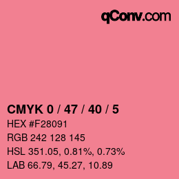 Color code: CMYK 0 / 47 / 40 / 5 | qconv.com