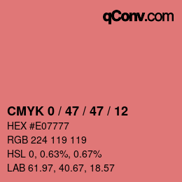 Color code: CMYK 0 / 47 / 47 / 12 | qconv.com