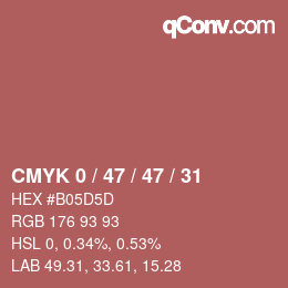 Color code: CMYK 0 / 47 / 47 / 31 | qconv.com