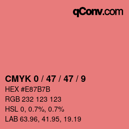 Color code: CMYK 0 / 47 / 47 / 9 | qconv.com