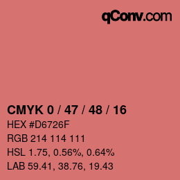 Código de color: CMYK 0 / 47 / 48 / 16 | qconv.com