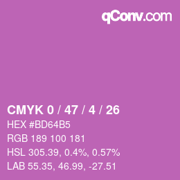 Color code: CMYK 0 / 47 / 4 / 26 | qconv.com