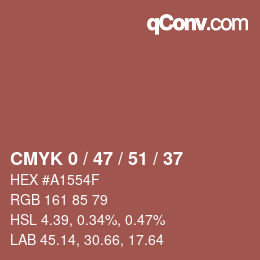 Color code: CMYK 0 / 47 / 51 / 37 | qconv.com