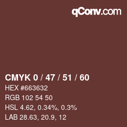 Color code: CMYK 0 / 47 / 51 / 60 | qconv.com