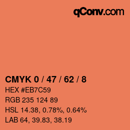 Farbcode: CMYK 0 / 47 / 62 / 8 | qconv.com