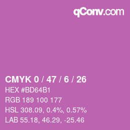 Color code: CMYK 0 / 47 / 6 / 26 | qconv.com