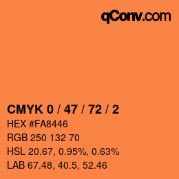 Color code: CMYK 0 / 47 / 72 / 2 | qconv.com