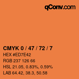 Color code: CMYK 0 / 47 / 72 / 7 | qconv.com