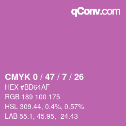 Color code: CMYK 0 / 47 / 7 / 26 | qconv.com