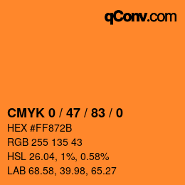 Color code: CMYK 0 / 47 / 83 / 0 | qconv.com