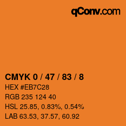 Color code: CMYK 0 / 47 / 83 / 8 | qconv.com