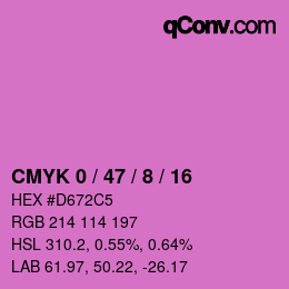 Color code: CMYK 0 / 47 / 8 / 16 | qconv.com