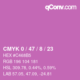 Color code: CMYK 0 / 47 / 8 / 23 | qconv.com