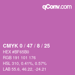 Color code: CMYK 0 / 47 / 8 / 25 | qconv.com