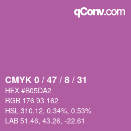Color code: CMYK 0 / 47 / 8 / 31 | qconv.com