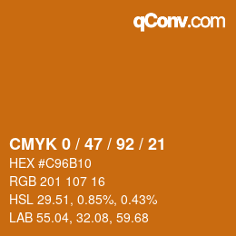 Color code: CMYK 0 / 47 / 92 / 21 | qconv.com