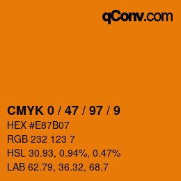 Color code: CMYK 0 / 47 / 97 / 9 | qconv.com
