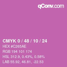 Color code: CMYK 0 / 48 / 10 / 24 | qconv.com