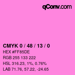 Color code: CMYK 0 / 48 / 13 / 0 | qconv.com