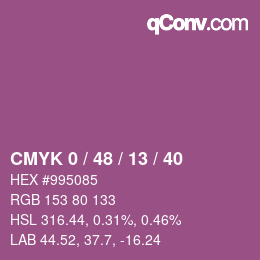 Código de color: CMYK 0 / 48 / 13 / 40 | qconv.com