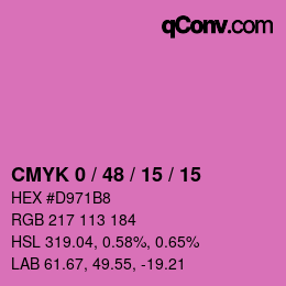 Color code: CMYK 0 / 48 / 15 / 15 | qconv.com