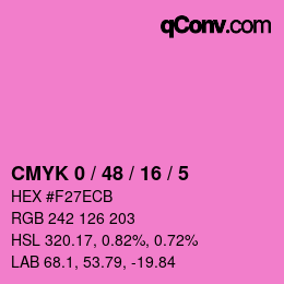 颜色代码: CMYK 0 / 48 / 16 / 5 | qconv.com