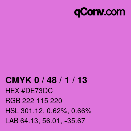 カラーコード: CMYK 0 / 48 / 1 / 13 | qconv.com