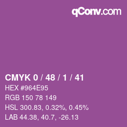 Color code: CMYK 0 / 48 / 1 / 41 | qconv.com