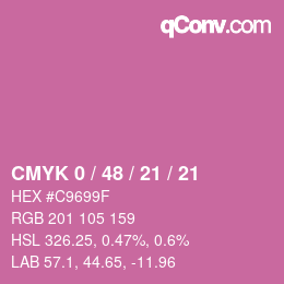Color code: CMYK 0 / 48 / 21 / 21 | qconv.com