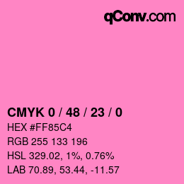 Color code: CMYK 0 / 48 / 23 / 0 | qconv.com