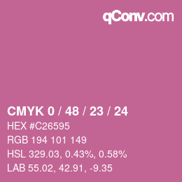 Color code: CMYK 0 / 48 / 23 / 24 | qconv.com