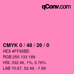 Color code: CMYK 0 / 48 / 26 / 0 | qconv.com