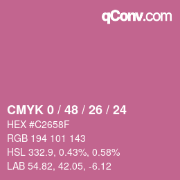 Color code: CMYK 0 / 48 / 26 / 24 | qconv.com