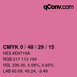 Color code: CMYK 0 / 48 / 29 / 15 | qconv.com
